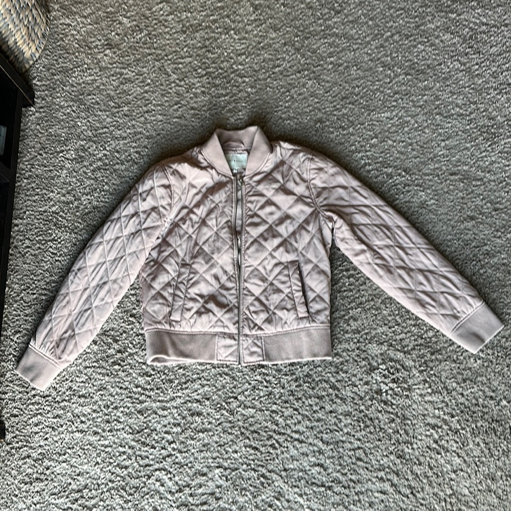 Lucky Brand Blush Quilted Bomber Jacket